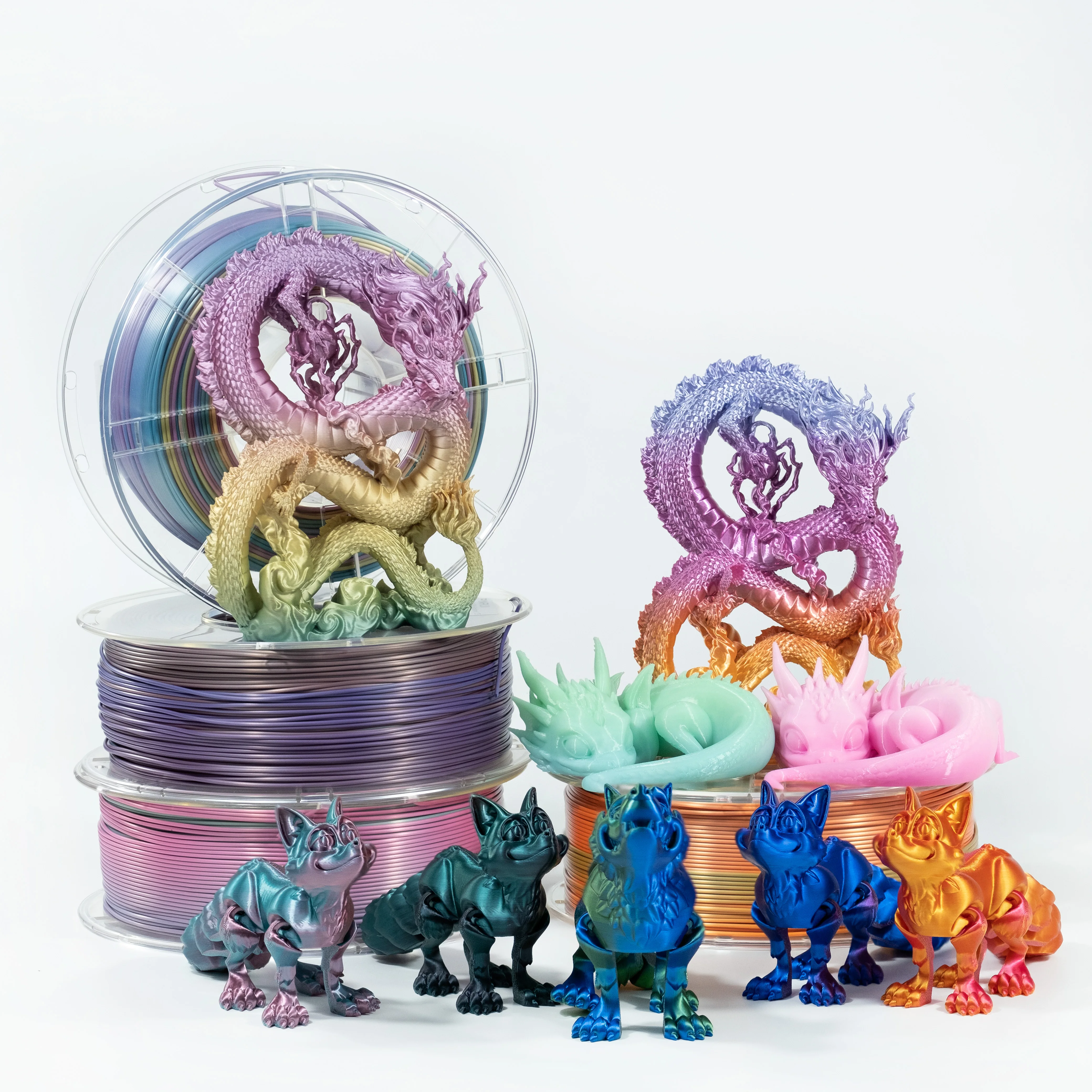 RITTSUN RU очистка пла/ПЭТГ/пла + нить матовая/шелк/Радуга пла 1 кг 75 мм