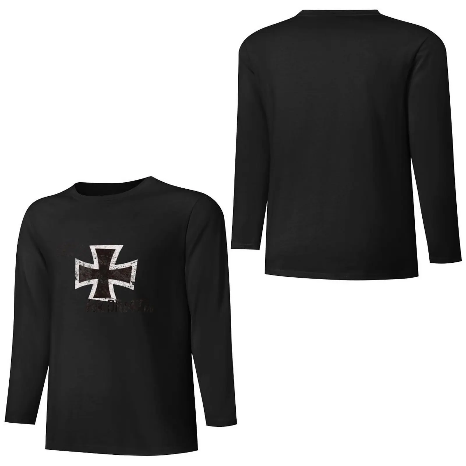 Red Baron's Fokker DR.1 Triplane Vintage Insignia WW1 Длинная футболка с графикой черная одежда в стиле