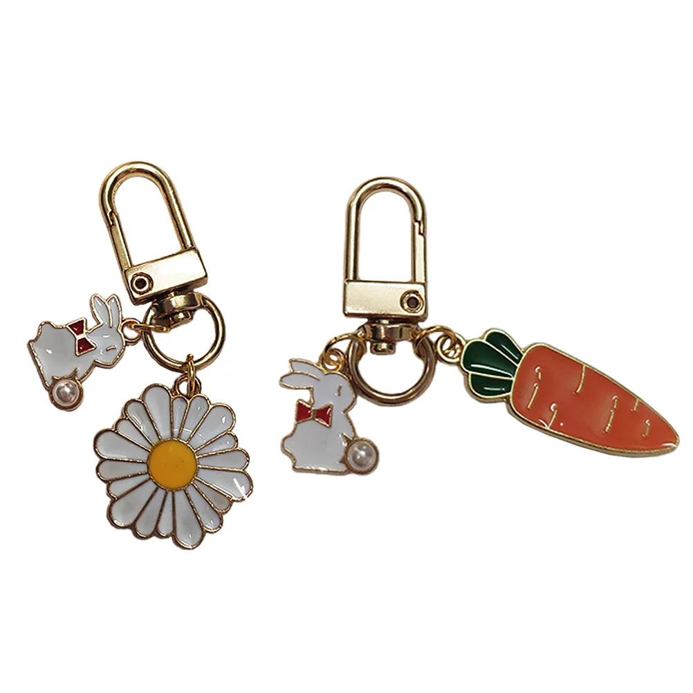 

Key Easter Keychain Keyring Decorations Animal Rings Chain Charms Bunny Wedding Handbag Car Pendant Pendants Decor Ring