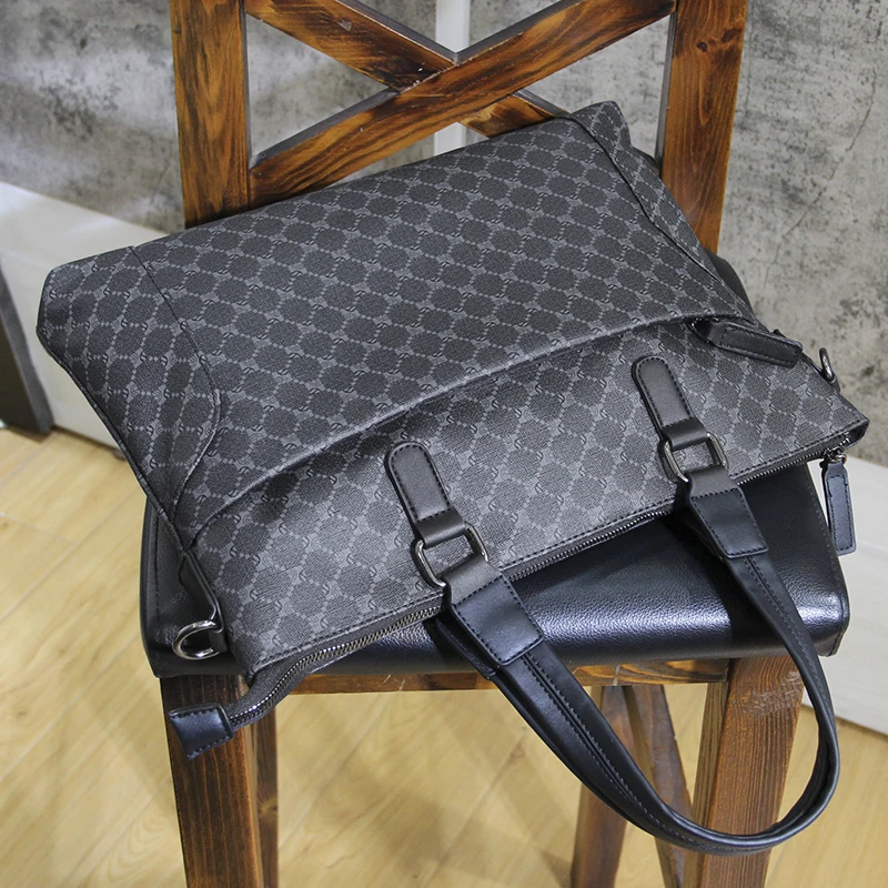 

LEBSGE Fashion Men High Quality Pu Leather Briefcase Commuter Shoulder Bag Casual Document Tote Personality Youth Crossbody Bag