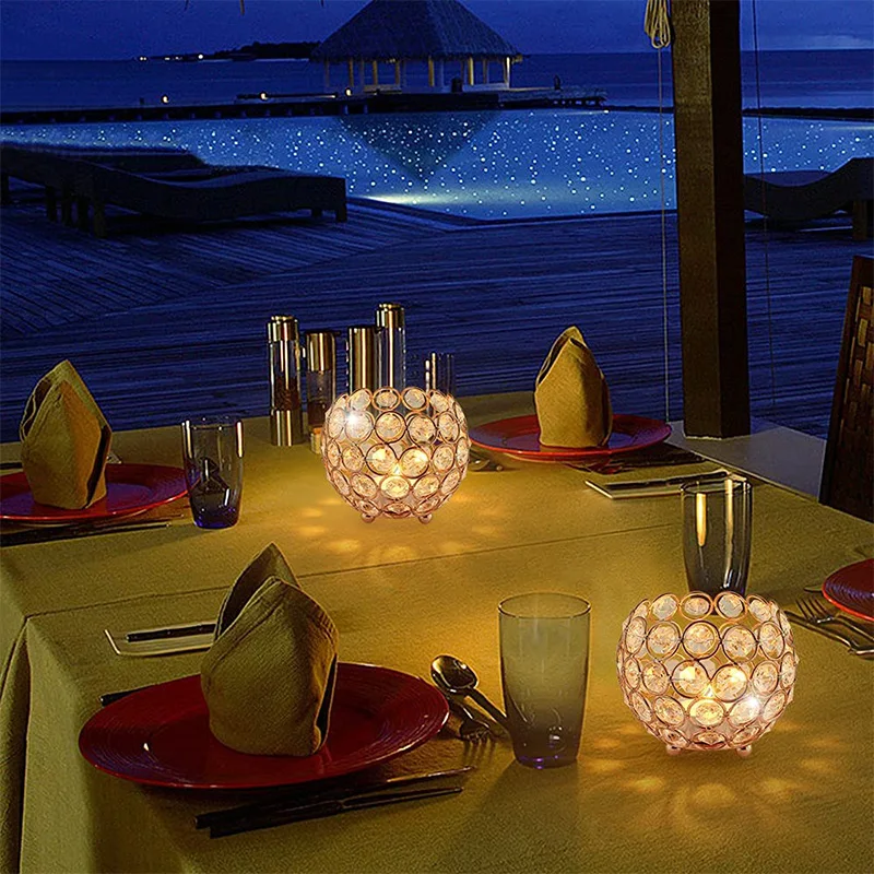 

Полый железный хрустальный подсвечник, романтический подсвечник, украшение рабочего стола, свадебный реквизит