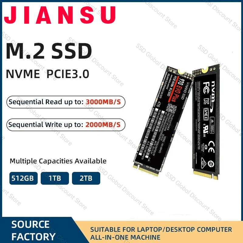 

Mass Storage M.2 SSD 4TB NGFF 1TB Solid State Drive Disk 2tb 8tb ssd nvme m2 2280 PCIe 3.0 Disque dur interne For Laptop Desktop