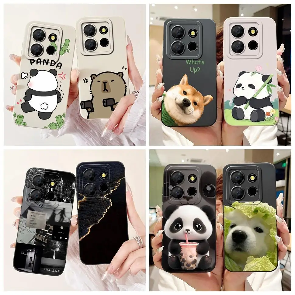 Чехол для Infinix Smart 7 Plus роскошный красочный окрашенный чехол X6517 мягкий