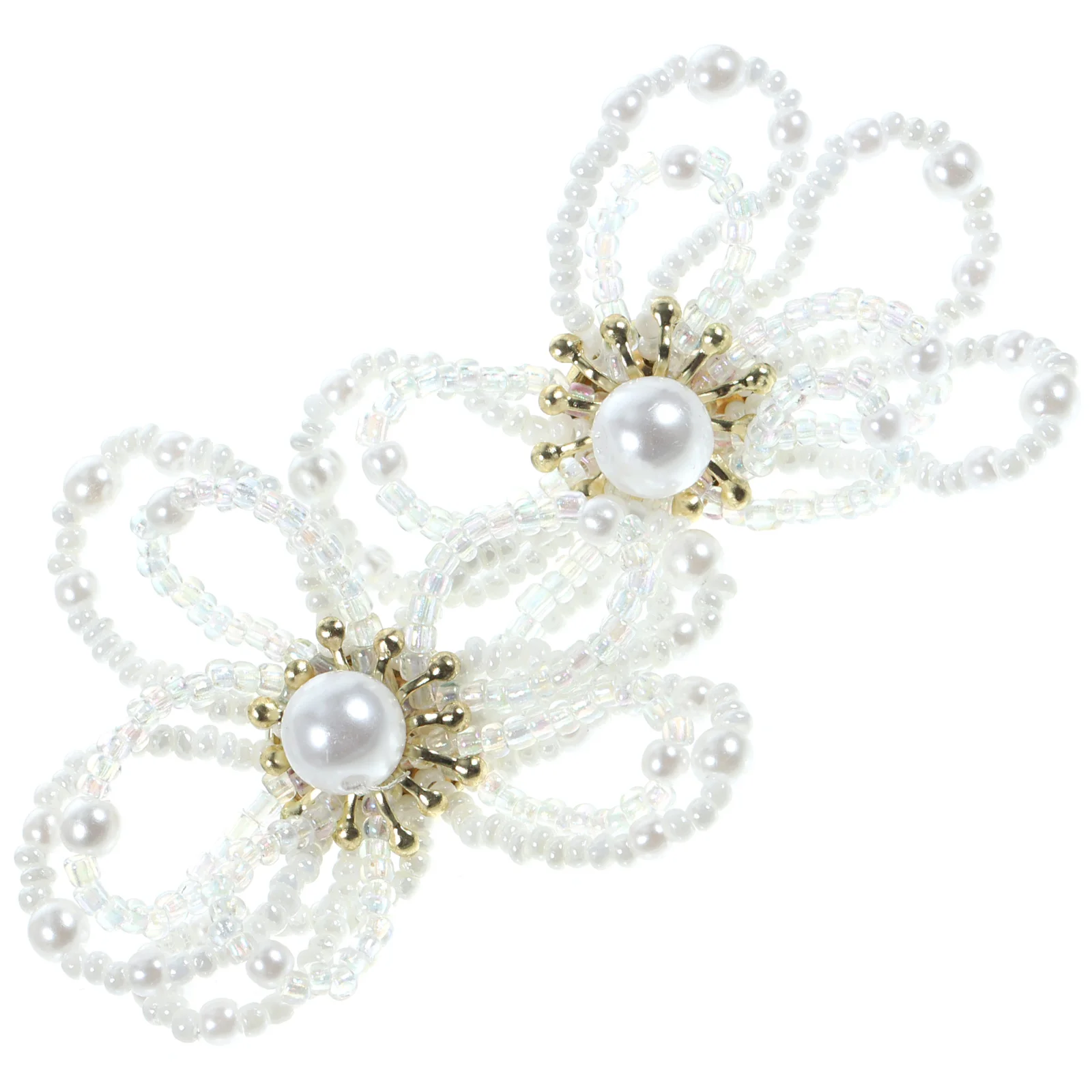 

1 Pair Pearl Flower Stud Earrings Statement Beads Flower Earring Studs Fashion Ear Jewelry