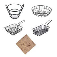 stainless steel mini fry basket snack basket fruits holder snack appetizer serving rack for kitchen restaurant party