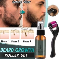 30ml enhance mens facial care beard growth kit hair growthhair serum beard growth oil and beard roller hair growth for men