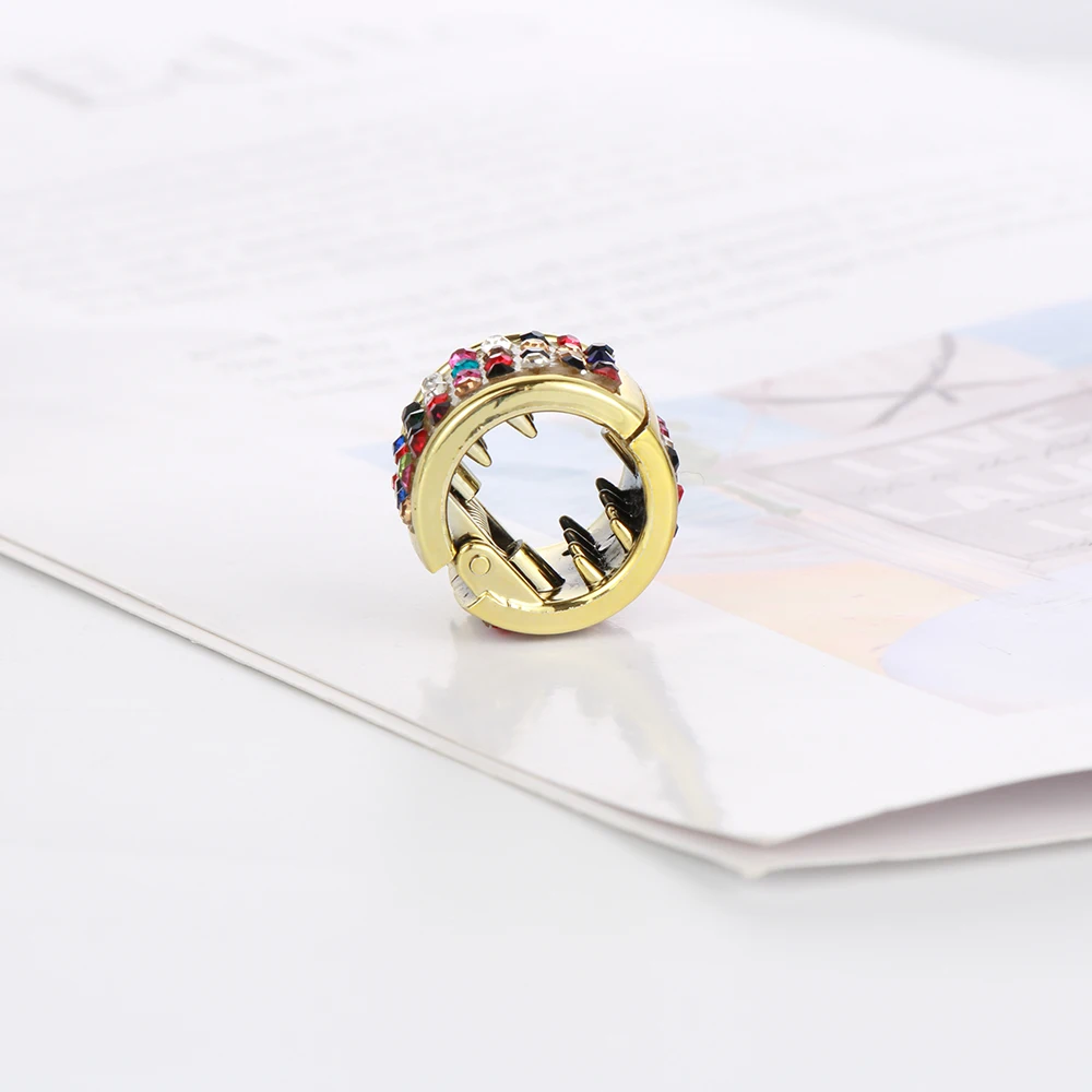 Мини-повязка для волос в стиле панк Женская резинка цветная с кристаллами