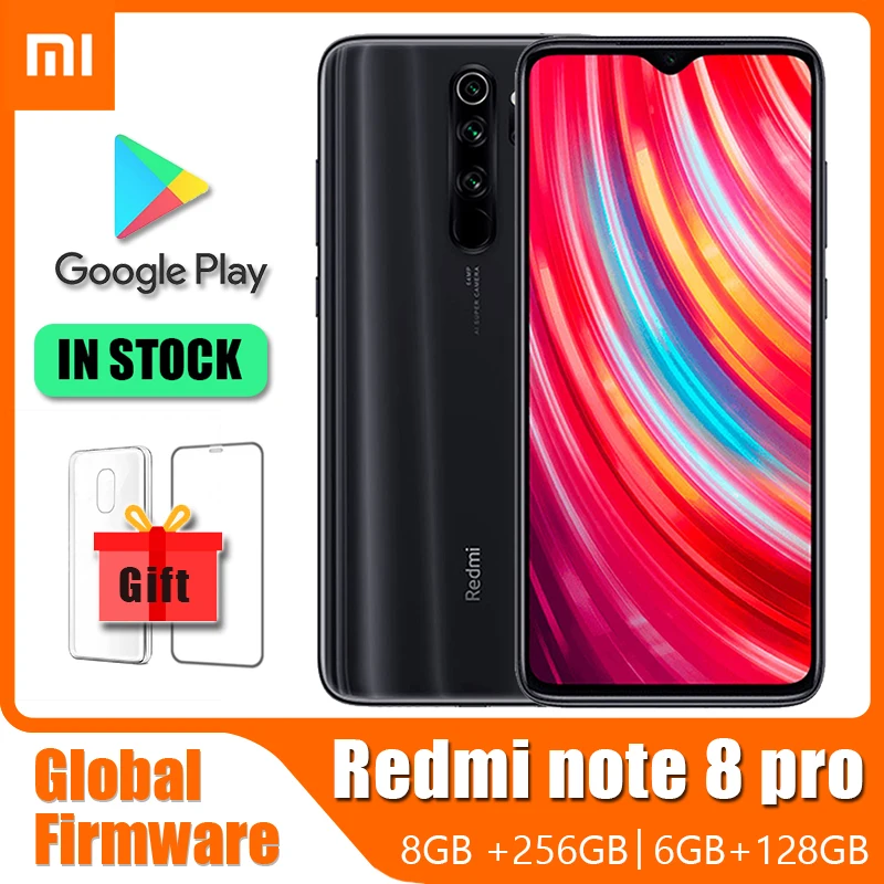Original Phone Xiaomi Redmi Note 8 Pro Smartphone, Android Cell Phones Global ROM Version Mobil Phone Dual SIM celulares