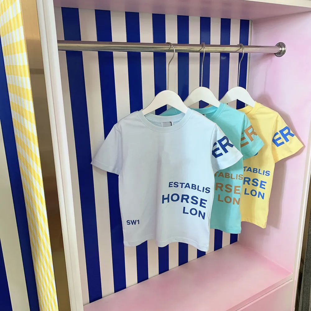 

High end design children's wear children's short sleeve T-shirt pure cotton 2022 summer new boys and girls baby top clothing