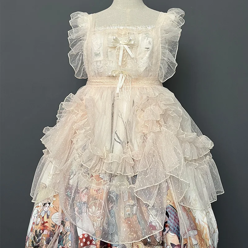 Винтажное платье-накидка в горошек из тюля