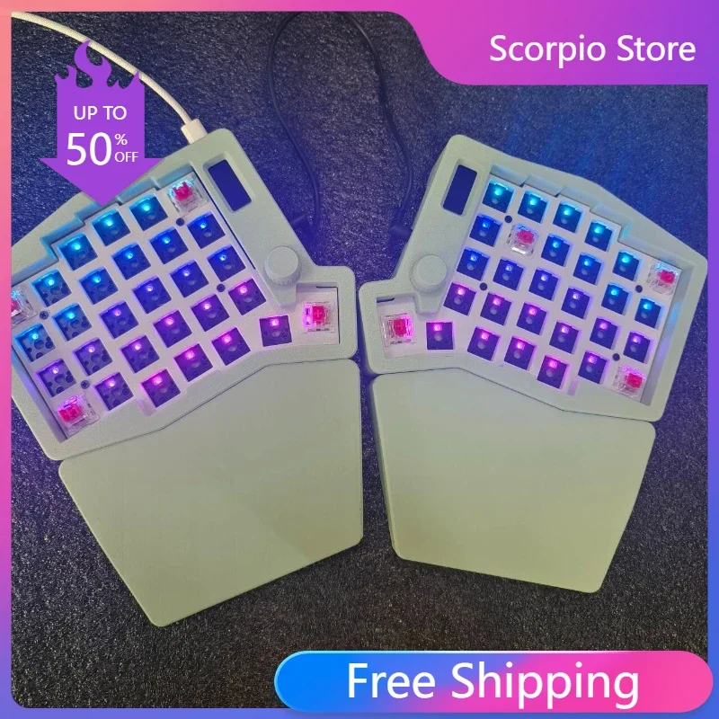 58-клавишная проводная разделенная клавиатура Sofle V2 RGB Aldebaran 66key 2 4G Беспроводная