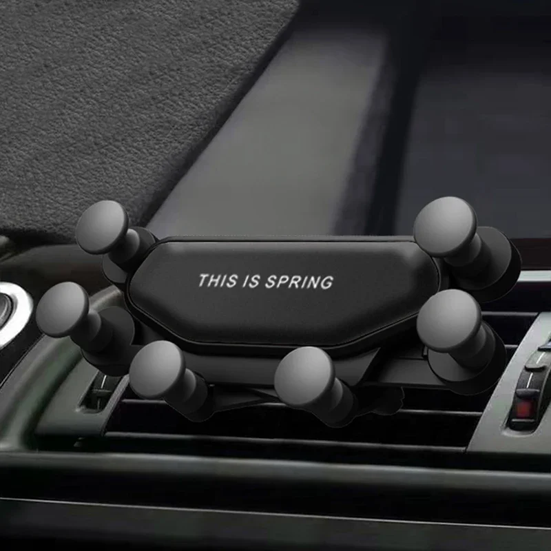 

Универсальный автомобильный гравитационный вентиляционный держатель для телефона, двунаправленная горизонтальная подставка для питания, поддержка GPS для Samsung Xiaomi, автоаксессуары