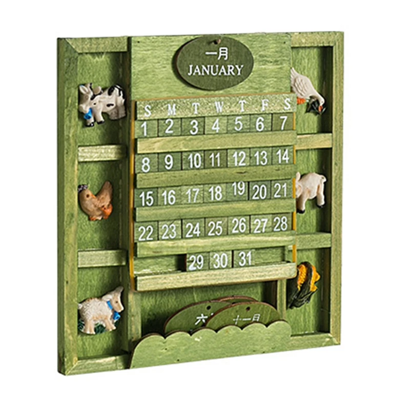 

Настенный календарь с календарем, украшение в скандинавском стиле, настенный мини-календарь в средиземноморском стиле, деревянный маленьк...