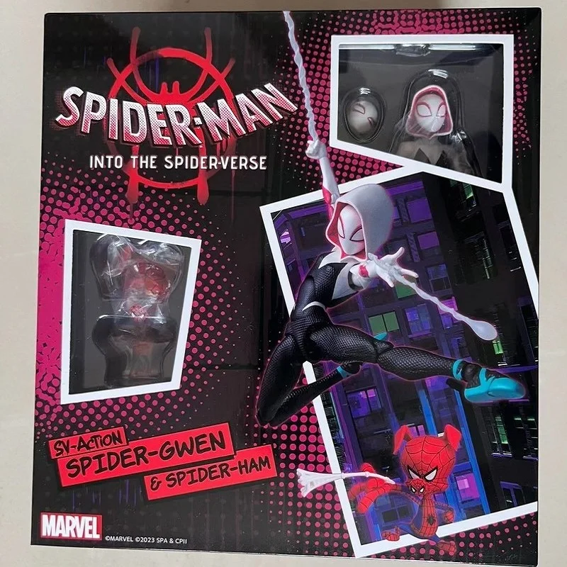 

New Spiderman Sv Action Figrue Gwen Spiderman Into The Spider-verse Miles Morales Peni Parker Figure Model Toys Collection Gifts