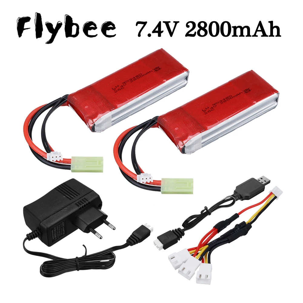 7 4 V 2800mAh Lipo зарядное устройство наборы для wltoys WL912-A FeiLun FT009 пульт дистанционного