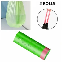 2rolls drawstring thickened biodegradable bags camping toilet home clean composting waste bag household disposable trash pouch