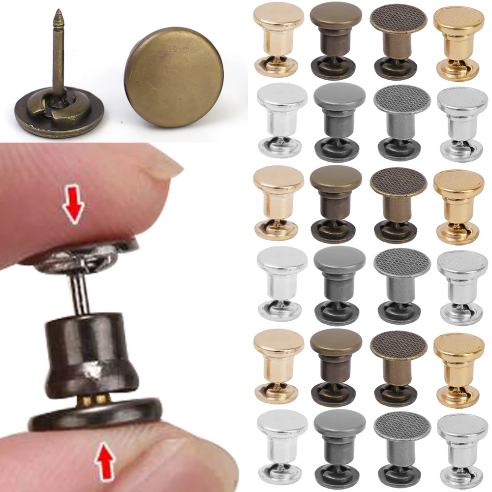 20 шт. съемные джинсовые пуговицы с регулируемой свободной талией металлические в