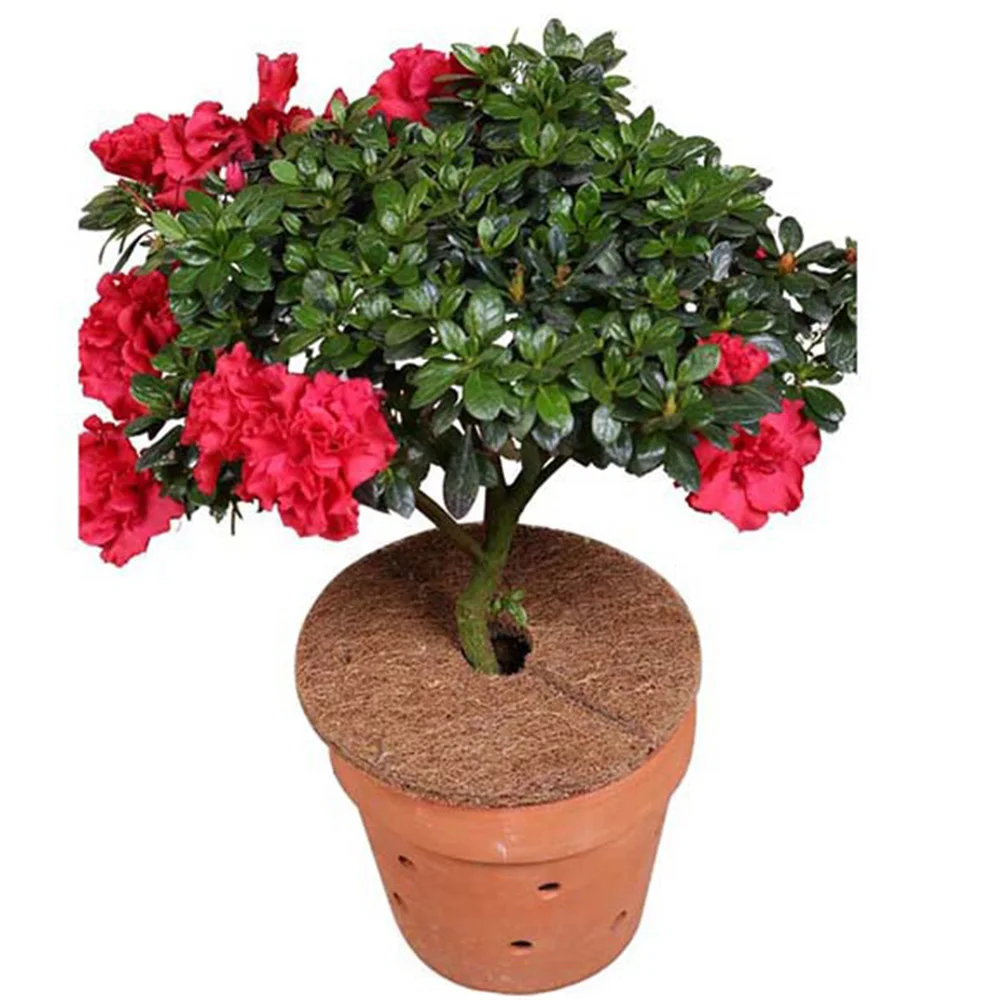 

1PC Coco Coir Plant Cover Mulch Mat Weed Control Fabric Flower Pot Rings Coconut Tree Trunk Protector Planter Root Protection