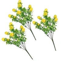 fake lemon floral picks 3 piece spring picks with lemon for vases artificial floral picks 14 inch lemon branches for table