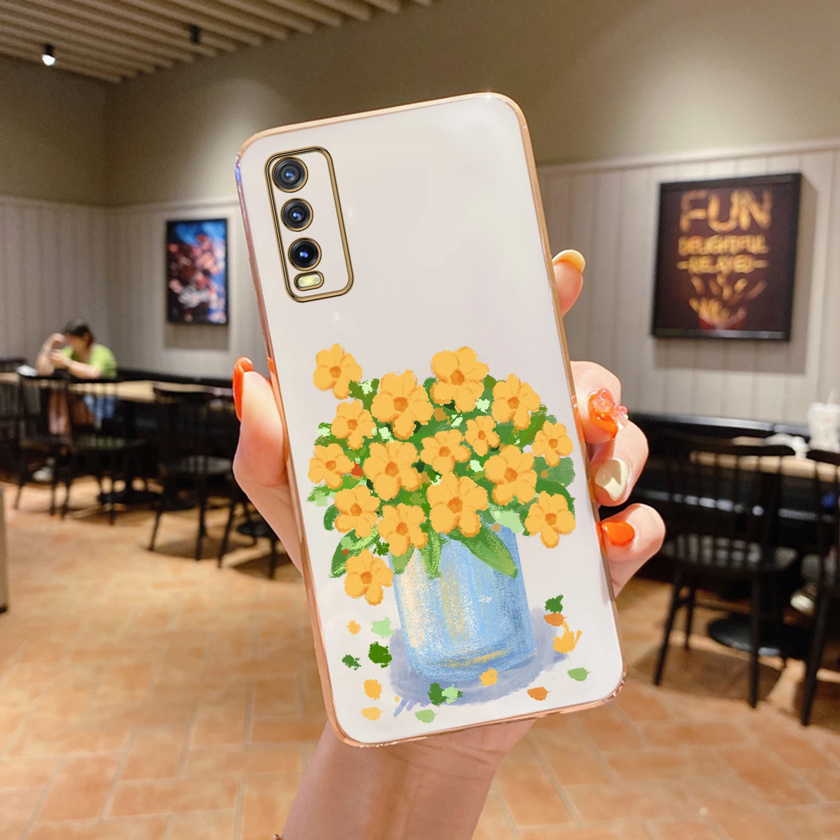 

Картина маслом, искусственная силикон для Vivo Y30 Y20 Y21 Y33S Y20i Y85 Y55S Y02 Y93 Y02S Y95 Y76S Y72 Y91, чехол