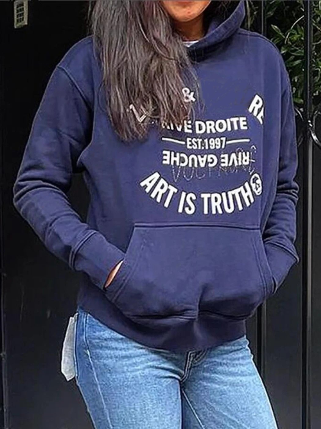 

2022 Весенняя Повседневная Толстовка с капюшоном, свитшот, женская уличная одежда, спортивные свитшоты с буквенным принтом, флисовые теплые ш...