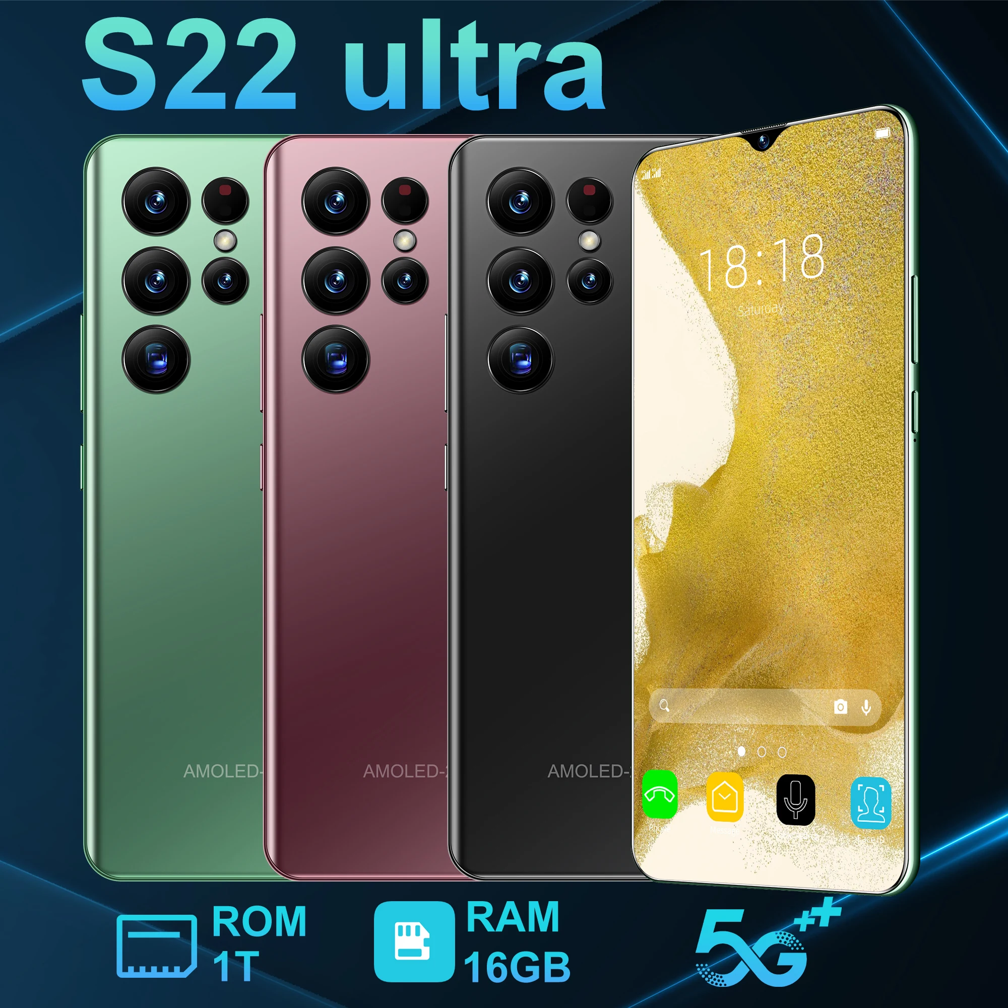 Смартфон на Android 12 7 3 дюйма 512 ГБ 6800 мАч |