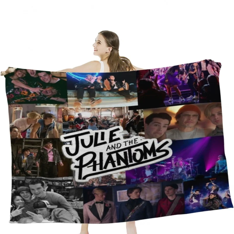 

Julie and the Phantoms Band Collage Throw Blanket Soft Velvet Blanket Camping Bedding Blanket Cold Cinema or Travel