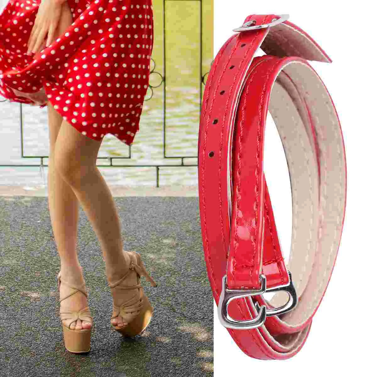 Ремни для каблуков Cross High Whote со съемной шнуровкой на щиколотке белые