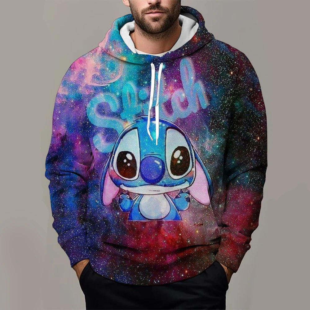 Толстовки с капюшоном Disney Lilo Stitch толстовка длинными рукавами для мальчиков и