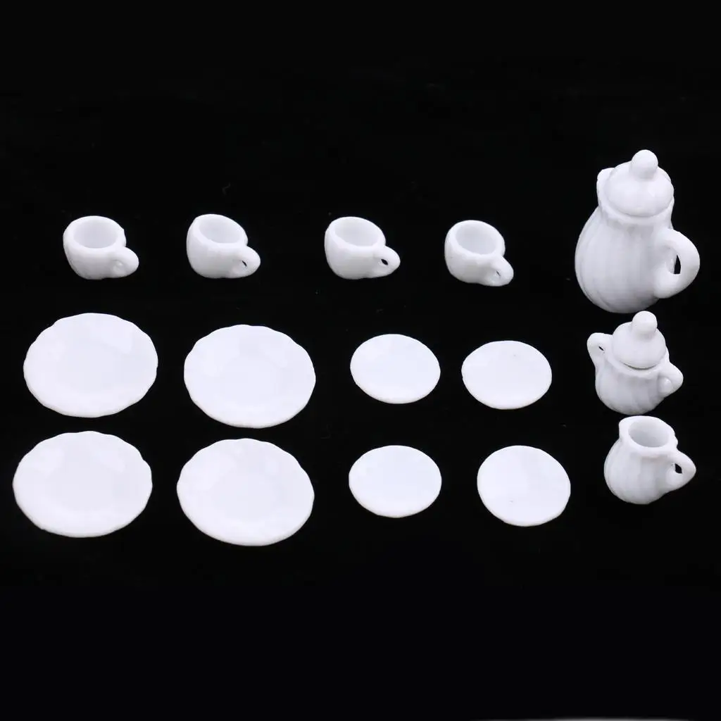 

Dollhouse Miniature Room Porcelain Tea Service Tea Set Doll Accessories