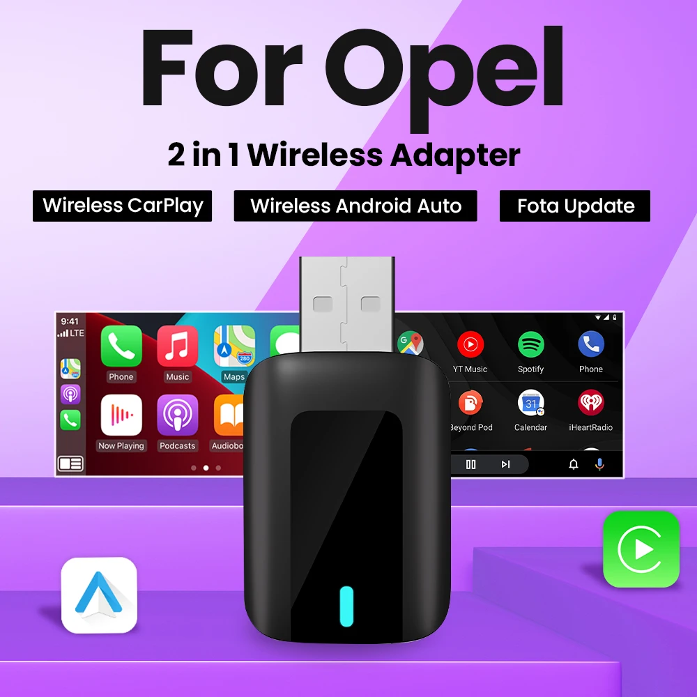 Новый мини-беспроводной адаптер Android Auto Carplay Smart Dongle Plug and Play для Opel Astra Corsa Insignia KARL
