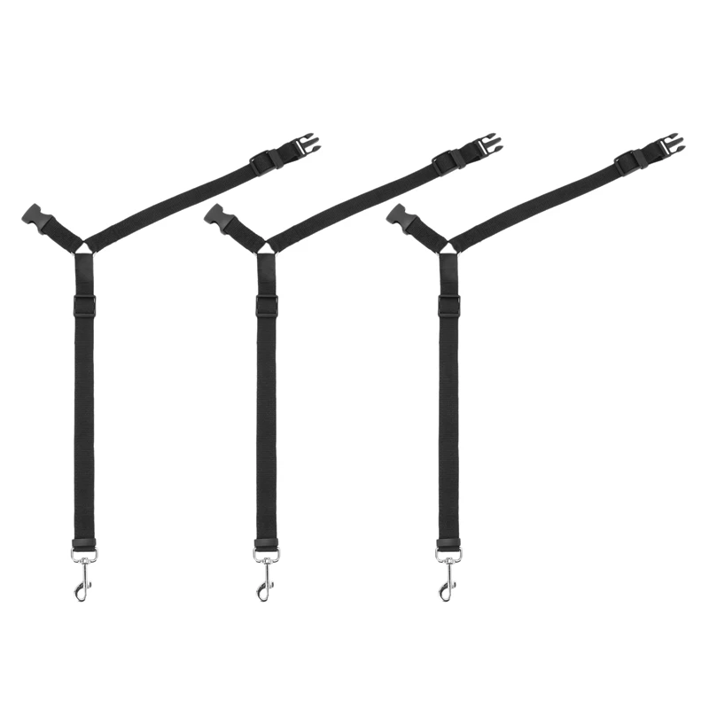 

3X Dog Cat Pet Safety Adjustable Car Seat Belt Harness Leash Travel Clip Strap Lead
