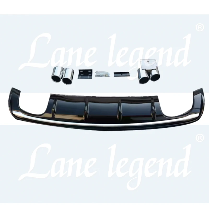 Задний диффузор для губ Audi A3 2014 2015 2016 отделка блеск черный бампер высокое