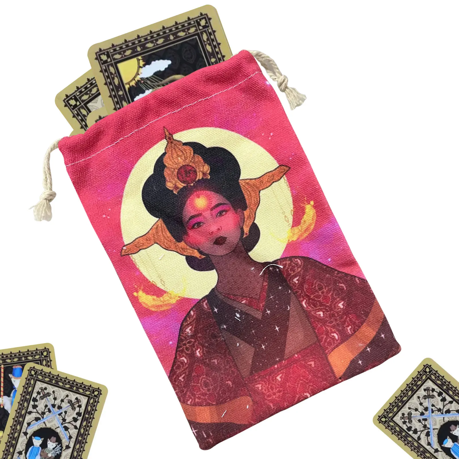 

Tarot Bags And Pouches 5.51x8.66 Inch Tarot & Dice Bag Protect Internal Items From Loss Multifunctional Tarot Deck Bag Jewelry