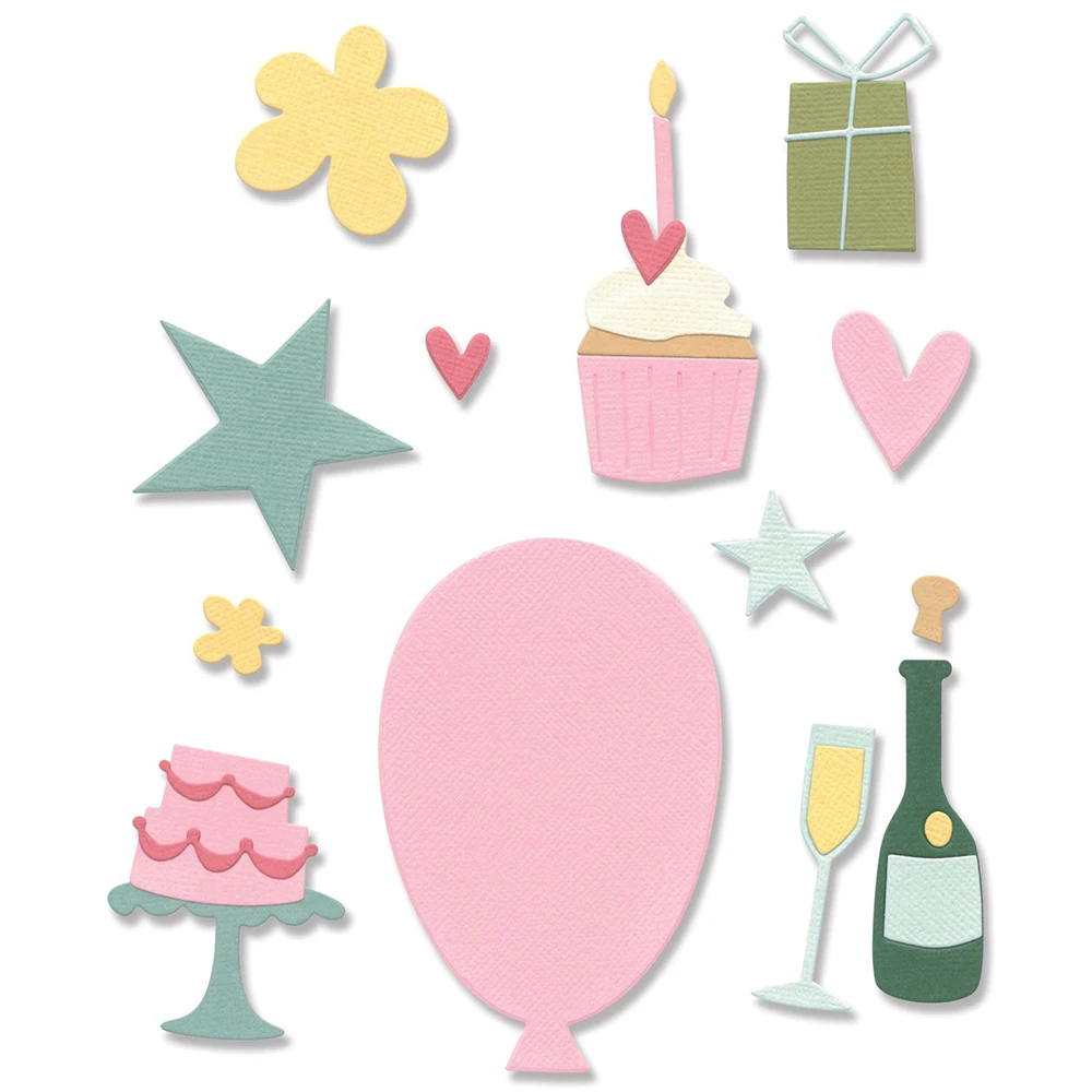 

Сказочные повседневные формы, металлические Вырубные штампы, вырубки воздушных шаров для скрапбукинга, рельефное тиснение, день рождения, ...