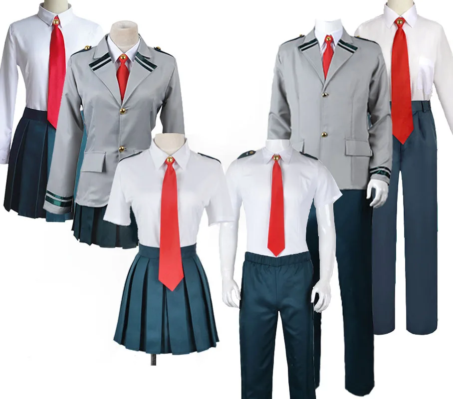 

Anime My Hero Academy Deku Cosplay Costume Midoriya Izuku Uniform Set Halloween Party School Uniform