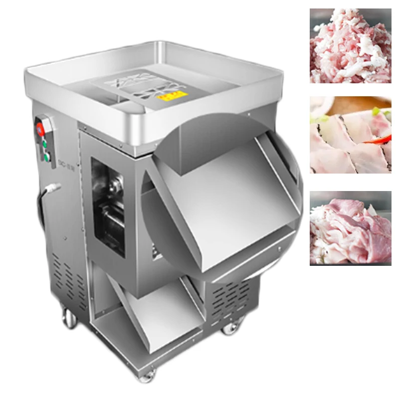 

Electric Restaurant Use Food Chicken Breast Fresh Beef Pork Meat Slicer Slicing Strip Shredded Cutter Cutting Machine