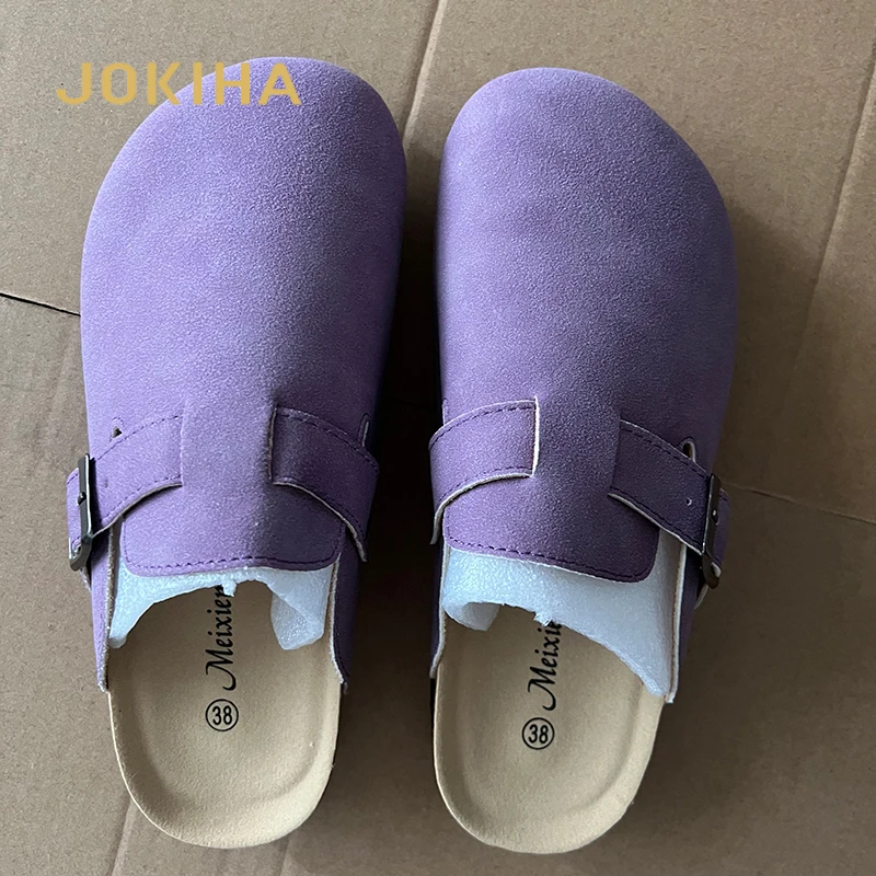 

2022 популярные женские пробковые тапочки с закрытым носком туфли Сабо пробковые сандалии для женщин садовые горки большой размер пробковые туфли 35-43