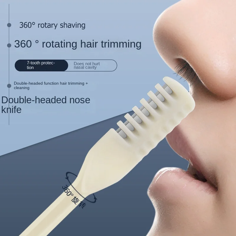 

Sdotter Portable Manual Nose Hair Trimmer Washable for Men and Women with Storage Box Waterproof Double Head Nose Hair Removal