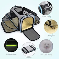 cat bag going out portable portable pet bag foldable expansion soft dog carrier 5 open doors reflective tapes cat travel bag