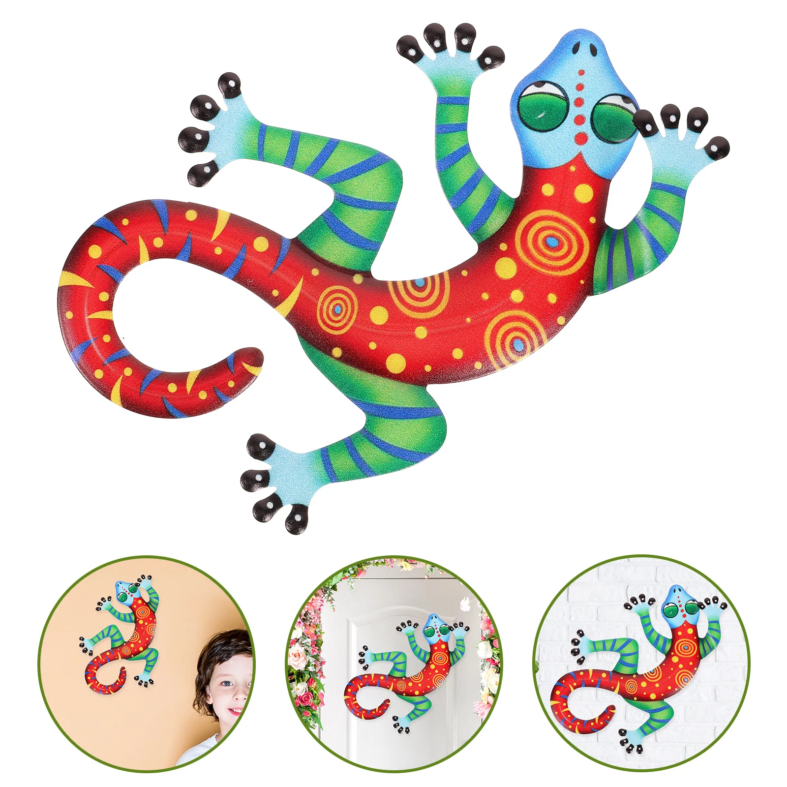 Doitool винтажный декор для террариума металлический геккон настенный 3D ящерица