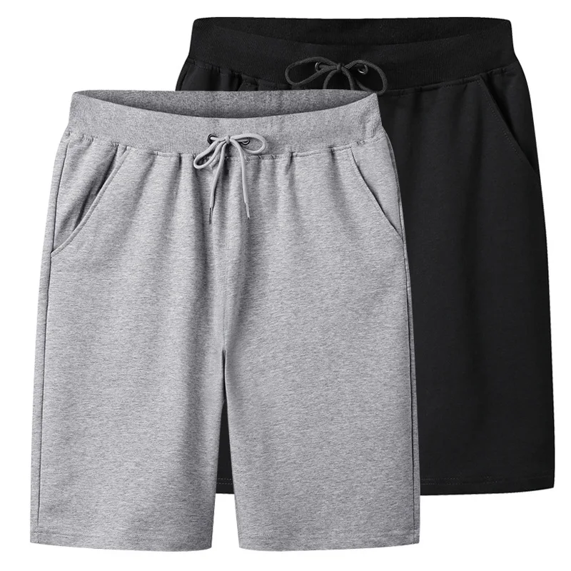 

Men's Solid Color Straight Fashion Loose Pants Casual Five-point Middle Pants Beach Shorts Summer Male Clothing