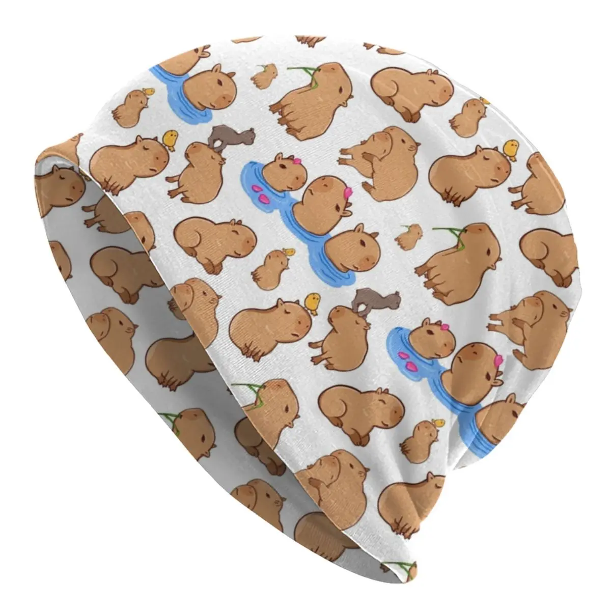 

Capybara Pattern Cap Kawaii Animal Cool Men Women Outdoor Skullies Beanies Hat Summer Warm Dual-use Bonnet Knit Hat