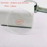 sapphire mirror flat film 35 8mm and 36 3mm thick 1 8mm special watch front cover lens glass accessories