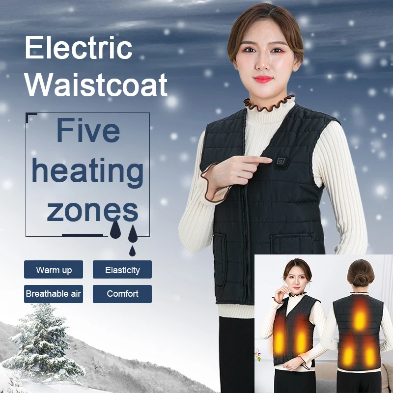 

Women Heated Vest Smart Heating Jacket Outdoor Electric Heated Clothing Heating Vest for Hiking Hunting Camping Tactical Vest