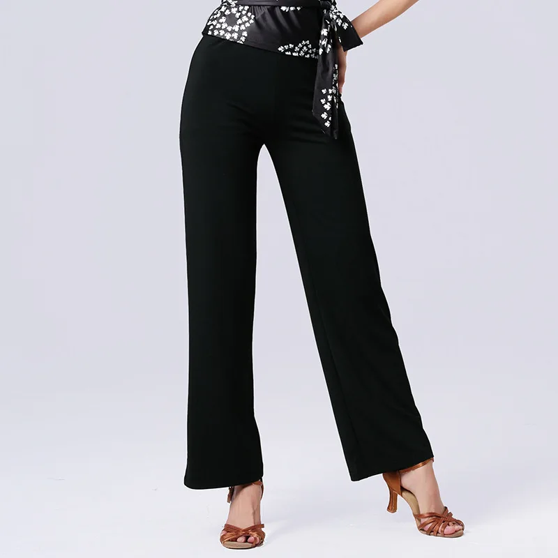 

Женские брюки для латиноамериканских танцев, штаны для современных танцев, одежда для бальных танцев с разноцветным принтом