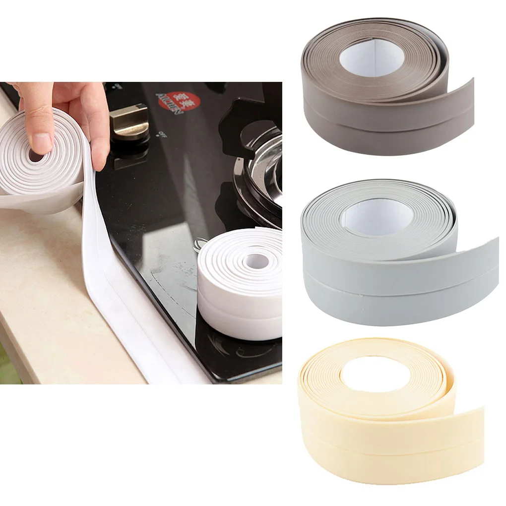 

Bathroom Tape Kitchen Waterproof Adhesive Tapes PVC Sink Bath Sealing Strip Bathtub Sink Counter Sticker Mold Proof 3.2mx2.2cm