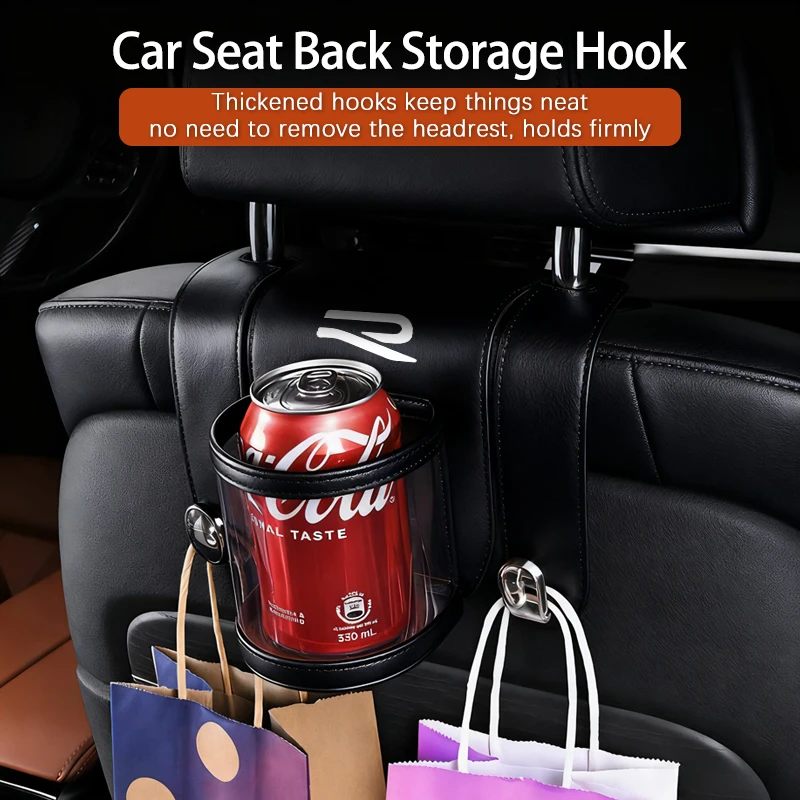 Фото Двойной держатель для стаканов на спинку сиденья для VW R Golf Passat mk5 Scirocco Polo Jetta GTE GTI Tiguan CC T-ROC Sharan Touareg Touran №2