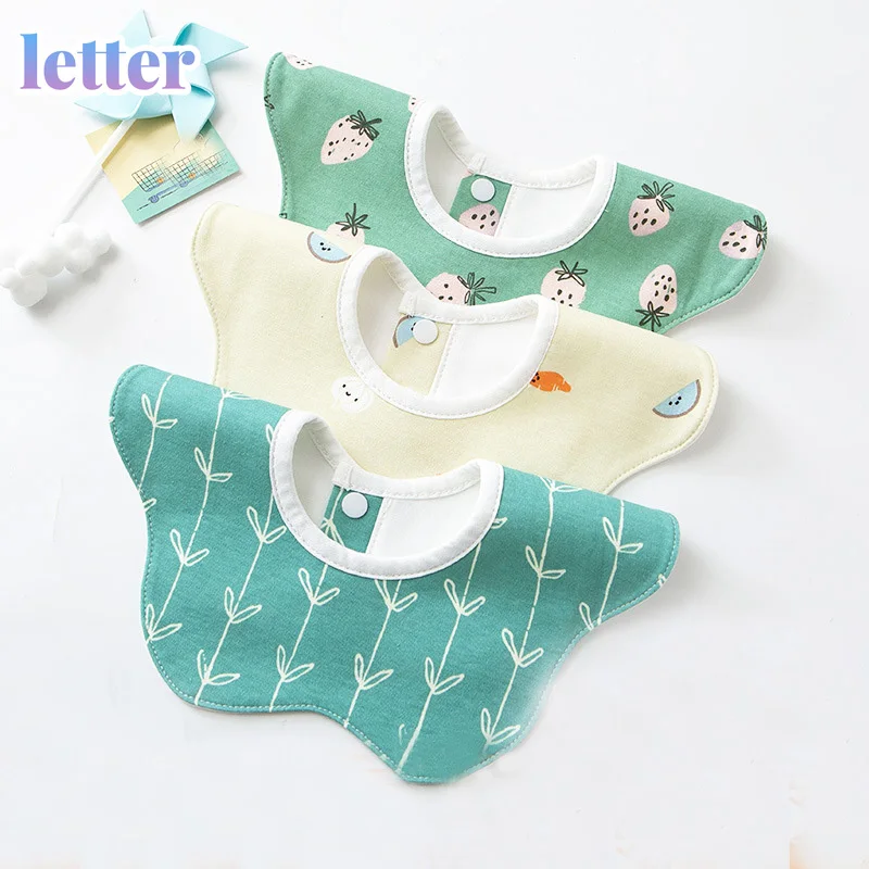 

Cotton Baby Bibs Baby Feeding Bibs Apron Adjustable Cute Baby Bibs Girls Boys Cartoon Feeding Scarf Bib Collar Bib Burp Cloth