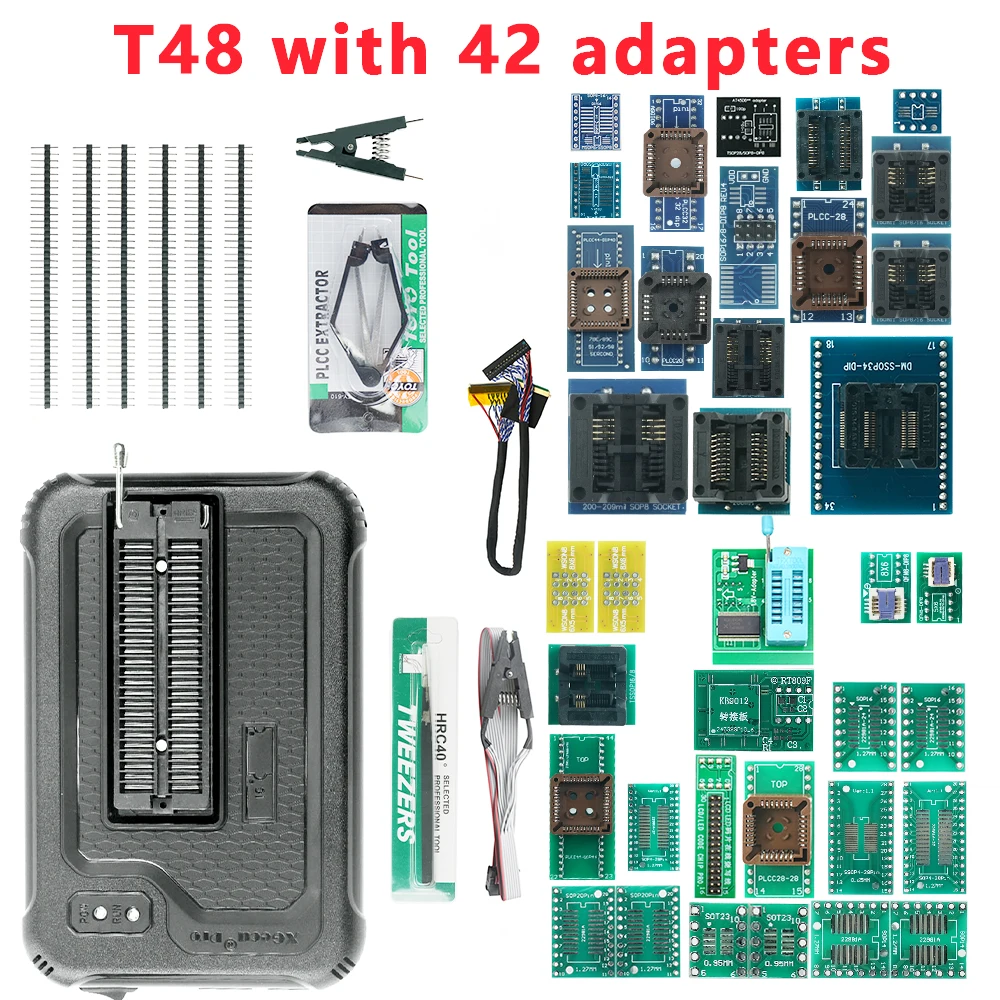 Фото Универсальный программатор T48 TL866II 3G, 42, адаптеры, поддержка 17386, IC SPI NAND EEPROM MCU PIC AVR №2